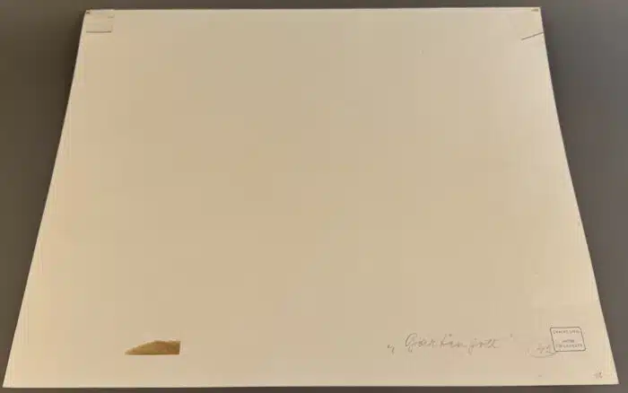 Alfred von Wickenburg Gartengott 1957 Zeichnung mit blauem Kuli signiert und datiert 50 x 39,5 cm – Bild 4