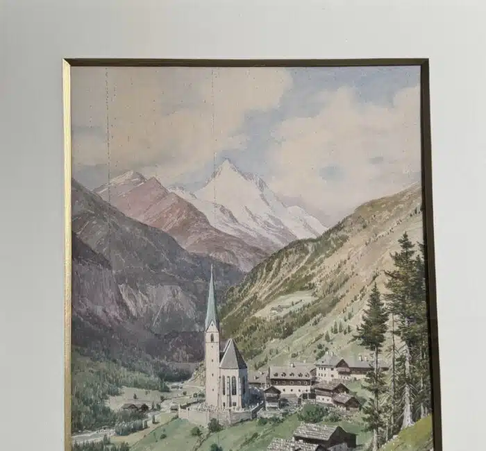 Rudolf Reschreiter Aquarell Heiligenblut signiert 50 x 32 cm – Bild 2