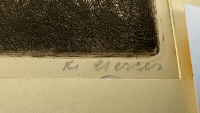 Karl Sterrer Der Maler und sein Modell Radierung  um 1940 signiert 28 x 23 cm – Bild 3