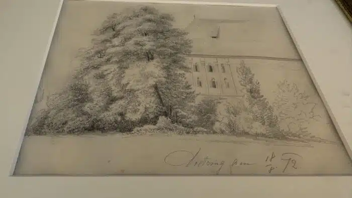 Markus Pernhart Bleistiftzeichnung Viktring Schlosspark 18.08.1852  31,5 x 27,5 – Bild 2