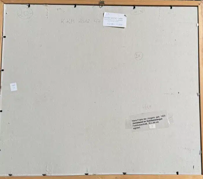 Hans Frank der Jüngere Farbholzschnitt  Juniabend im Salzkammergut 44 x 35 cm – Bild 4
