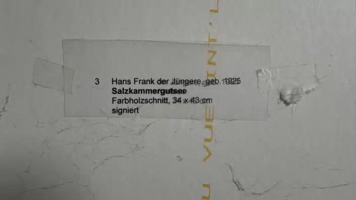 Hans Frank der Jüngere Farbholzschnitt Salzkammergutsee 43 x 34 cm – Bild 5