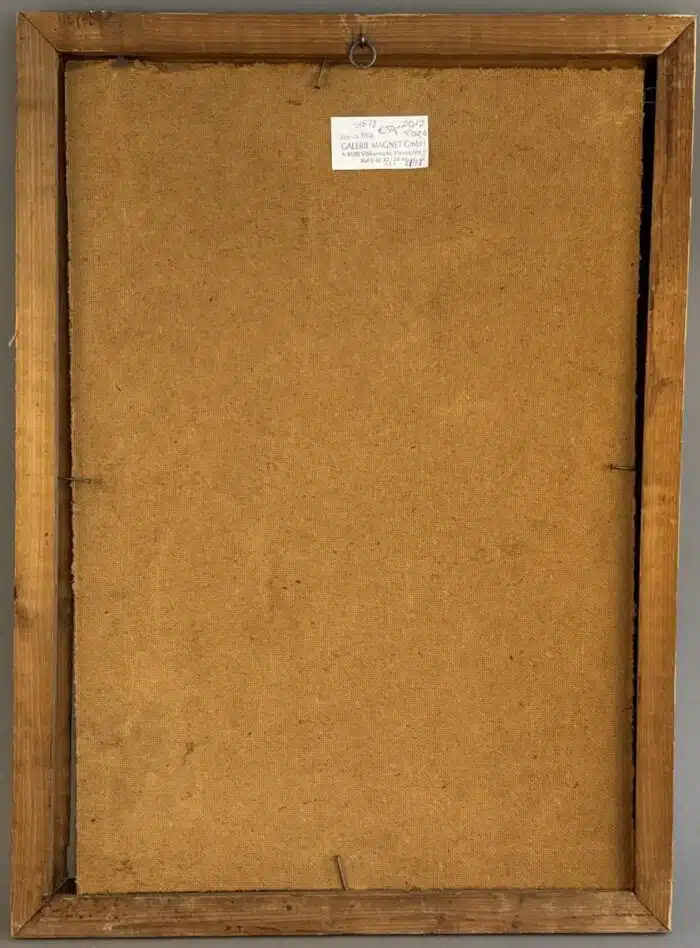 Felix Kraus Portrait Öl auf Platte signiert datiert 46 -  40 x 56 cm – Bild 5