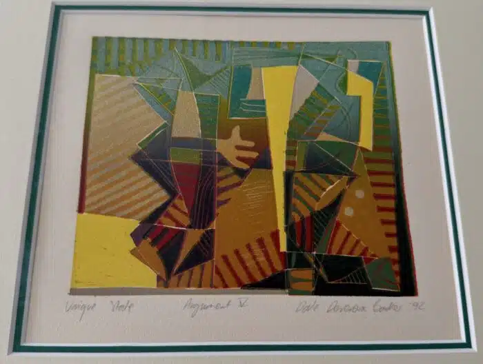Dale Devereux Barker Mono - Linolschnitt 61 x 40 cm – Bild 2