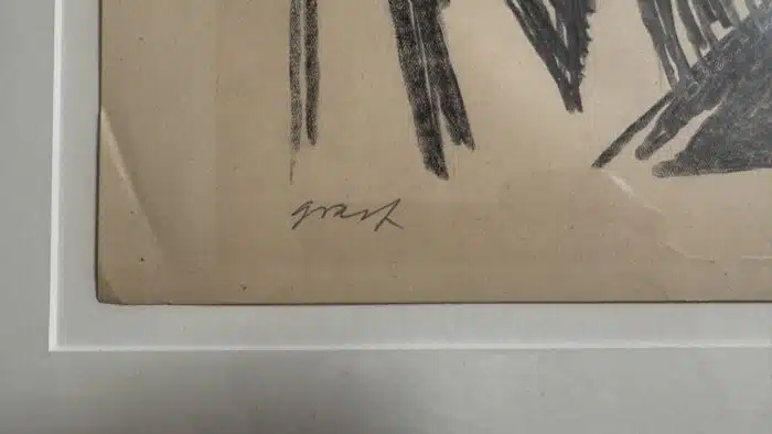 Ernst Graef Bergwald Kohle signiert und datiert 1958 – Bild 4