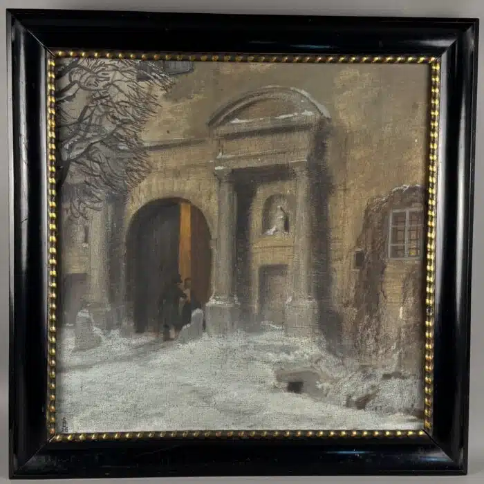 Switbert Lobisser - Öl auf Leinen "Eingang zum Stift St. Paul" 55 x 55 cm