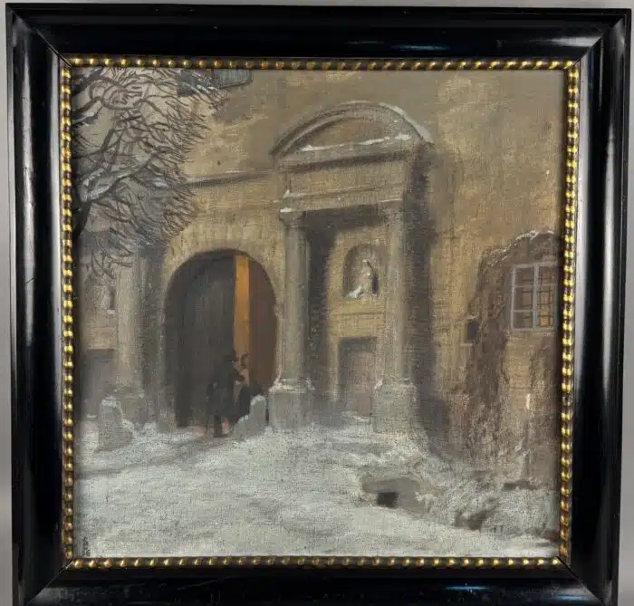 Switbert Lobisser - Öl auf Leinen "Eingang zum Stift St. Paul" 55 x 55 cm – Bild 2