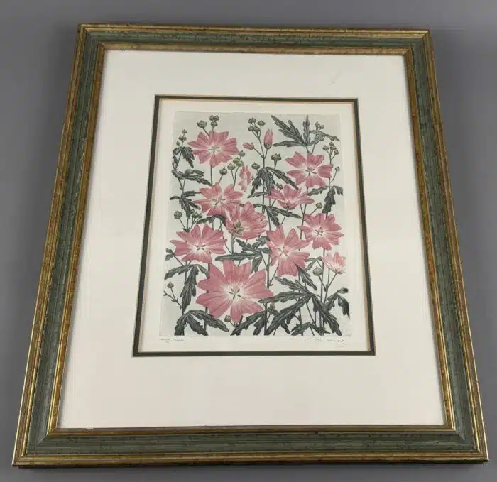 Wilhelm Loisel Blumenbild  Lithographie signiert 52 x 44 cm
