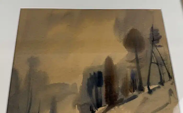 Peter Brandstätter "Landschaft" signiert datiert 60, Aquarell auf Papier 55 x 45 cm – Bild 3