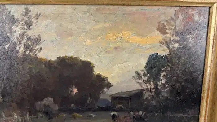 Ludwig Willroider Landschaftsbild signiert Lud. Willroider, Öl auf Platte  51 x 36,5 cm – Bild 2