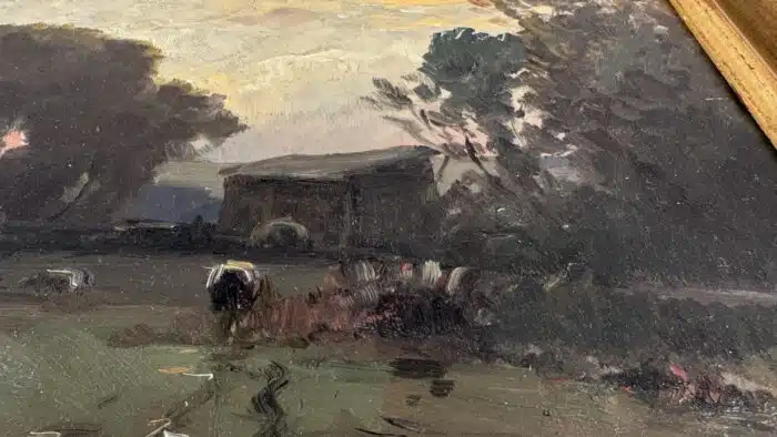Ludwig Willroider Landschaftsbild signiert Lud. Willroider, Öl auf Platte  51 x 36,5 cm – Bild 3