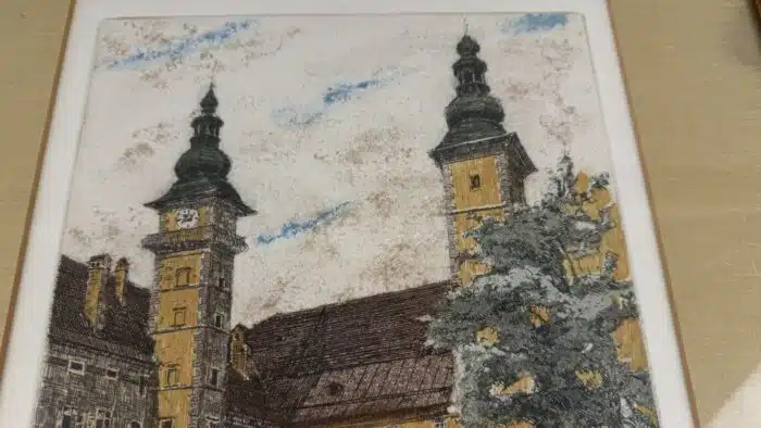Wilhelm Loisel Klagenfurt Landhaus  Lithographie signiert 54 x 46 cm – Bild 3