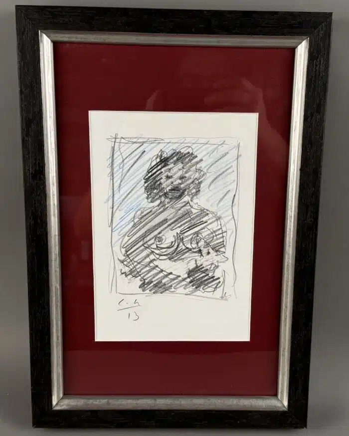 Cornelius Kolig Zeichnung signiert 40 x 27