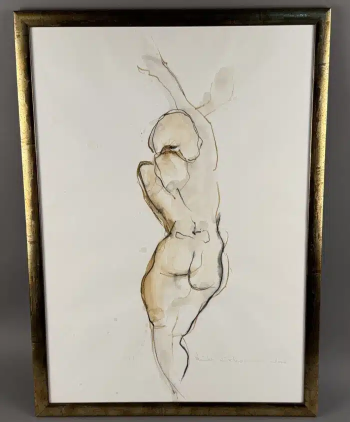 Anita Kirchbaumer Weiblicher Akt Aquarell signiert datiert 2006 63 x 46 cm