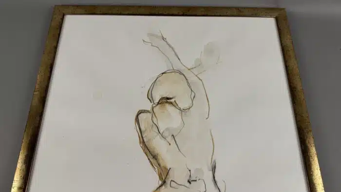 Anita Kirchbaumer Weiblicher Akt Aquarell signiert datiert 2006 63 x 46 cm – Bild 2