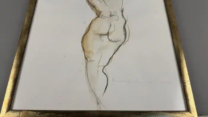 Anita Kirchbaumer Weiblicher Akt Aquarell signiert datiert 2006 63 x 46 cm – Bild 3