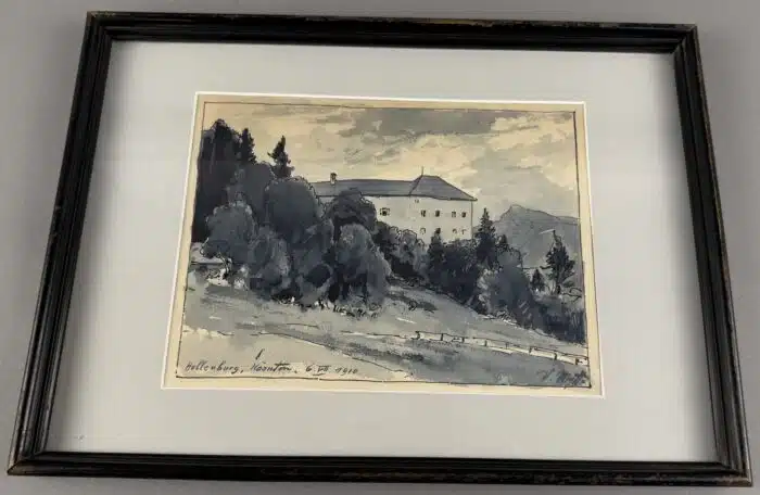 Viktor Mytteis  Hollenburg Kärnten signiert datiert 1910 37 x 27 cm