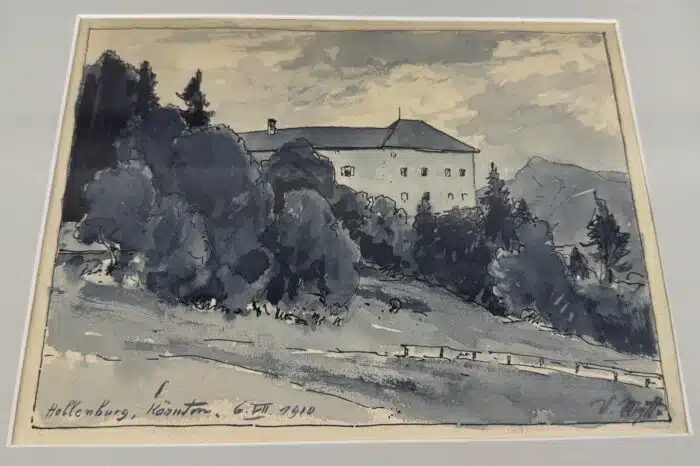 Viktor Mytteis  Hollenburg Kärnten signiert datiert 1910 37 x 27 cm – Bild 2