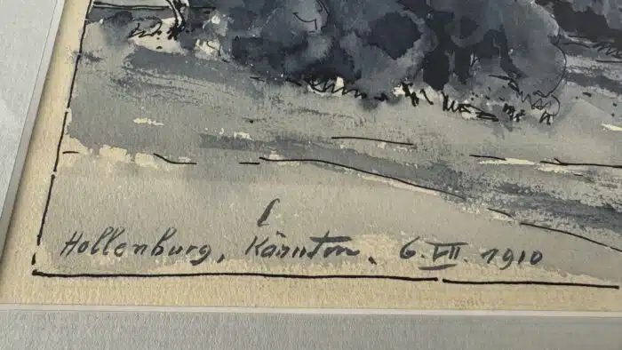Viktor Mytteis  Hollenburg Kärnten signiert datiert 1910 37 x 27 cm – Bild 4