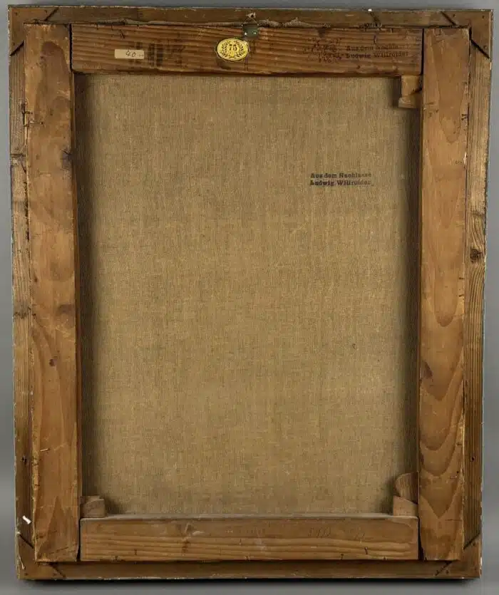 Ludwig Willroider Landschaftsbild signiert Lud. Willroider, Öl auf Leinwand rückseitig beschrieben  66 x 55,5 – Bild 6