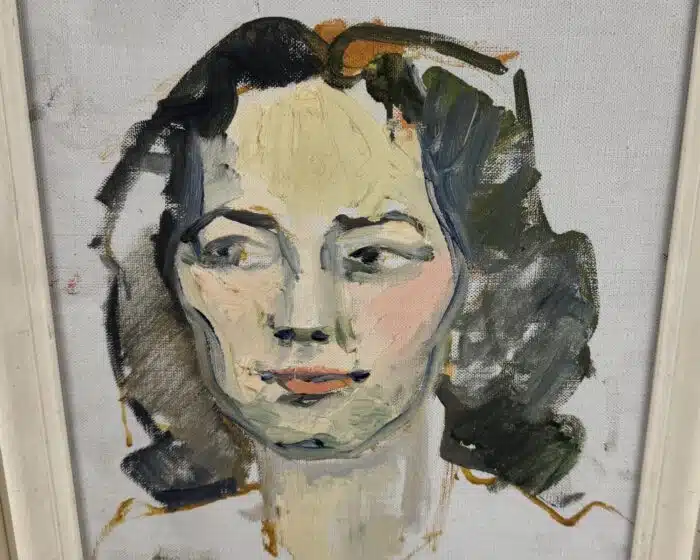 Kurt Schmidt Portrait Öl auf Leinwand signiert 50,5 x 41,5 cm – Bild 2