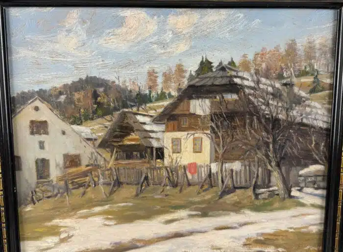 Eduard Manhart Öl / Platte signiert 57,5 x 54 cm – Bild 2