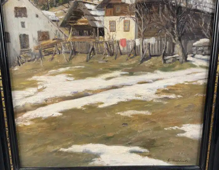 Eduard Manhart Öl / Platte signiert 57,5 x 54 cm – Bild 3
