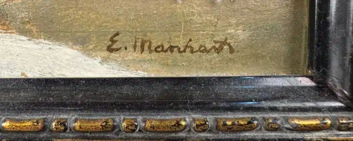 Eduard Manhart Öl / Platte signiert 57,5 x 54 cm – Bild 4