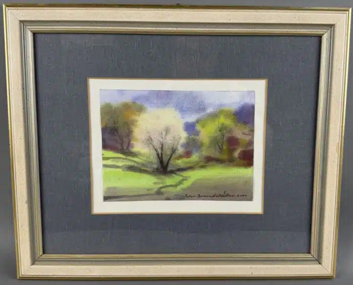 Peter Brandstätter "Landschaft" signiert datiert 2000, Aquarell auf Papier 40 x 34 cm