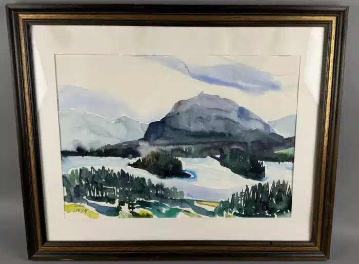 Gabriele Schurian Dobratsch signiert Schu, datiert 1979, Aquarell auf Papier, Ausschnitt 48 x 34 cm