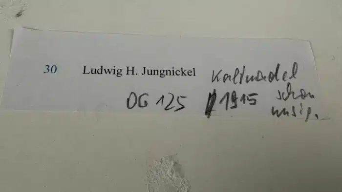 Ludwig Heinrich Jungnickel  "Hirsch mit Familie", 1915, Kaltnadelradierung  53 x 41 cm – Bild 6