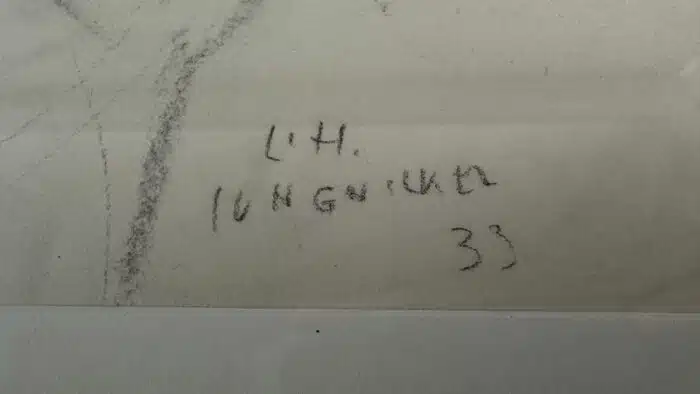 Ludwig Heinrich Jungnickel  Akt Kohlezeichnung signiert datiert 1933   62 x 54 cm – Bild 4