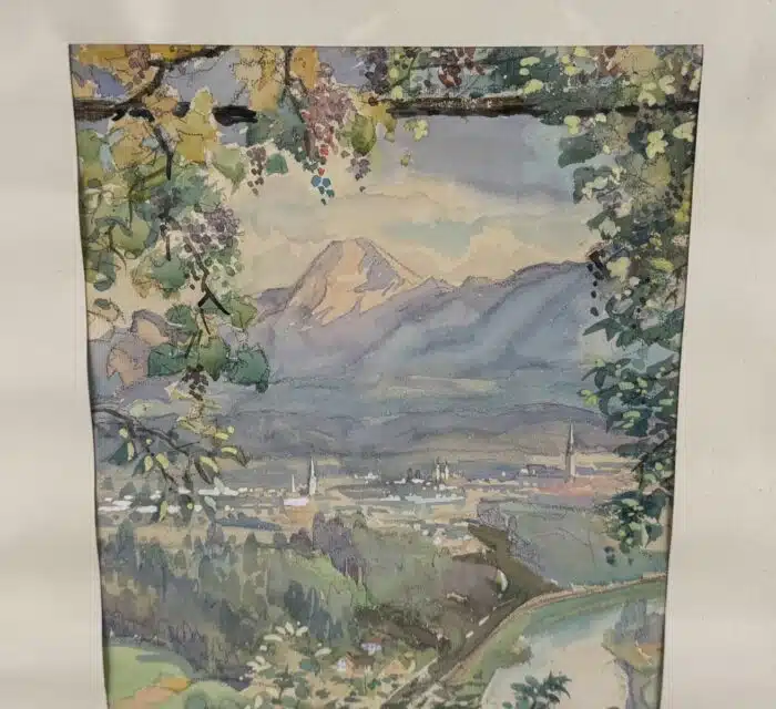Raimund Kalcher " Blick auf Villach" signiert datiert 58 x 46 cm – Bild 2