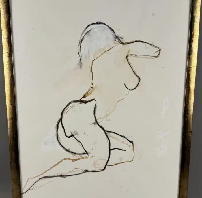 Anita Kirchbaumer Weiblicher Akt Aquarell signiert datiert 2006 63 x 46 cm – Bild 2