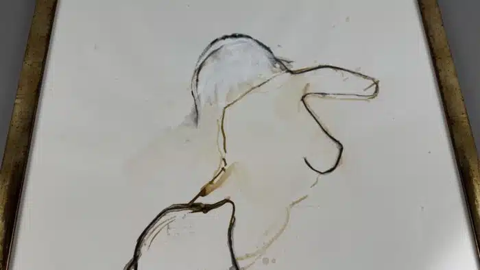 Anita Kirchbaumer Weiblicher Akt Aquarell signiert datiert 2006 63 x 46 cm – Bild 3