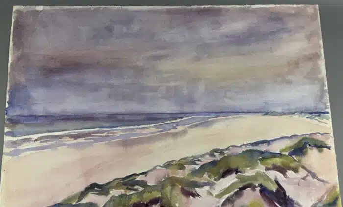Willi Götzl Aquarell Meereslandschaft signiert W Götzl, datiert 1960 66 x 48 cm – Bild 2