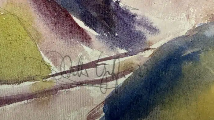 Willi Götzl Aquarell Meereslandschaft signiert W Götzl, datiert 1960 66 x 48 cm – Bild 3