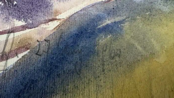 Willi Götzl Aquarell Meereslandschaft signiert W Götzl, datiert 1960 66 x 48 cm – Bild 4