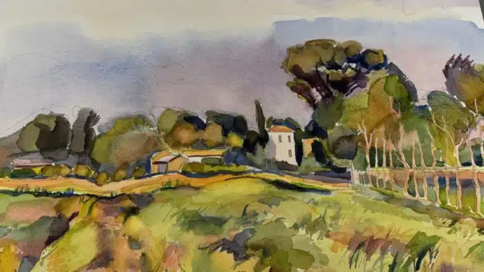 Willi Götzl Aquarell "In der Umgebung von Lignano" signiert  Götzl, datiert 1974 66 x 48 cm – Bild 2
