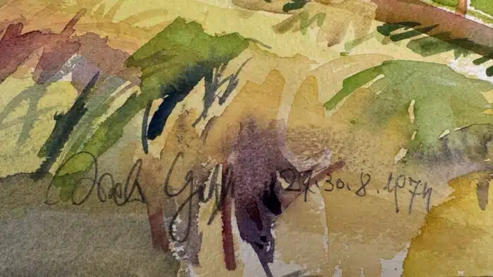 Willi Götzl Aquarell "In der Umgebung von Lignano" signiert  Götzl, datiert 1974 66 x 48 cm – Bild 3