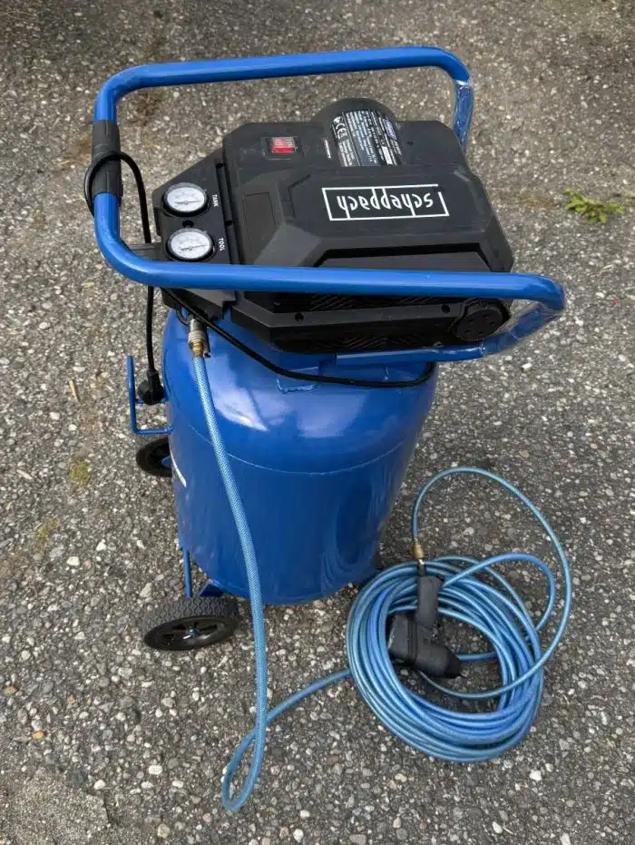Kompressor 80 L HC85V Scheppach 14 bar | 330 l/min | ölfrei | 2x Manometer / 2x Kupplung – Bild 7