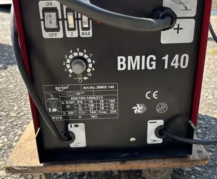 Schutzgas Schweißgerät BMIG140 Berlan MIG/MAG – Bild 3