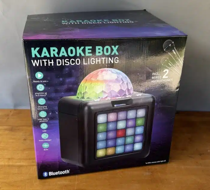 Karaoke Box with Disco Lighting