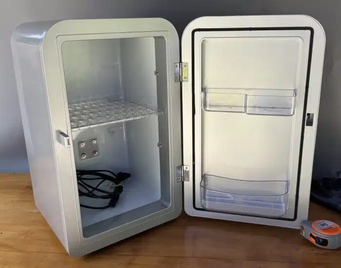 Frescolino Silver Tisch-Kühlschrank  Mini Kühlschrank 28 x 31 cm H 48 cm – Bild 3