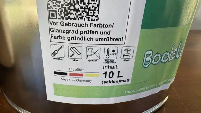 Grünwalder Bootslack für Holz und Metall premium Yachtlack Polyurethanlack verstärkte Bootsfarbe Parkettlack 10 L NP 124 € – Bild 3