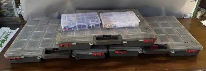 Posten Sortimentskästen Sichtkasten Sortimentsboxen mit Inhalt