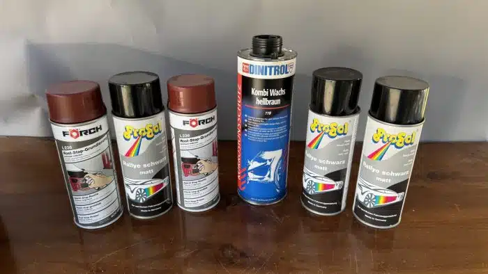 Posten verschiedene Spraydosen für Mechaniker
