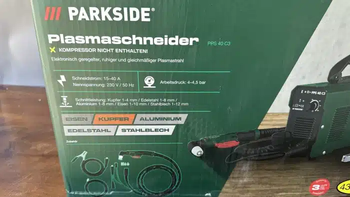 NEU und Originalverpackt Plasmaschneider PPS 40 C3 15 bis 40 A, 0,1-12 mm  NP 169 € noch mit Garantie und Rechnung – Bild 4