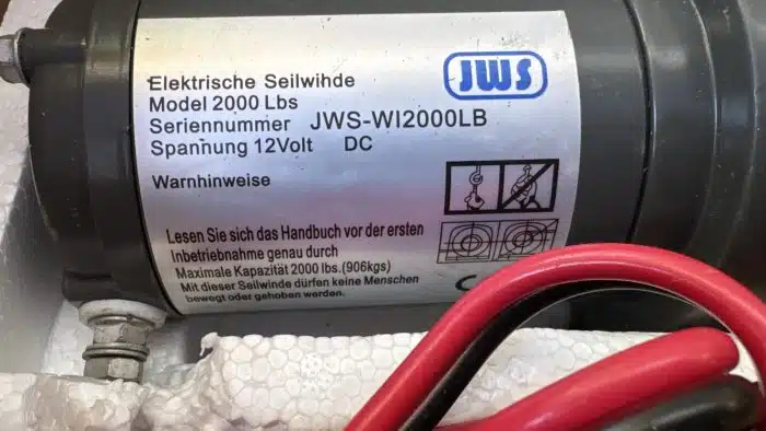 Elektrische ATV Quad Seilwinde Winde 12V 2000Lbs Quadwinde JWS  Originalverpackt – Bild 4