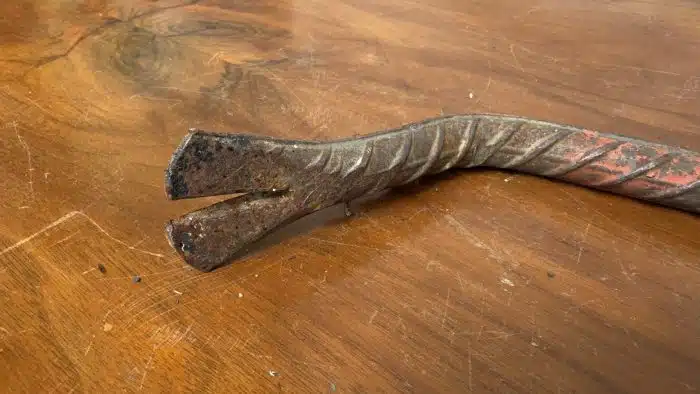  Brecheisen Nageleisen Kuhfuß Stahl geschmiedet L 74 cm – Bild 2